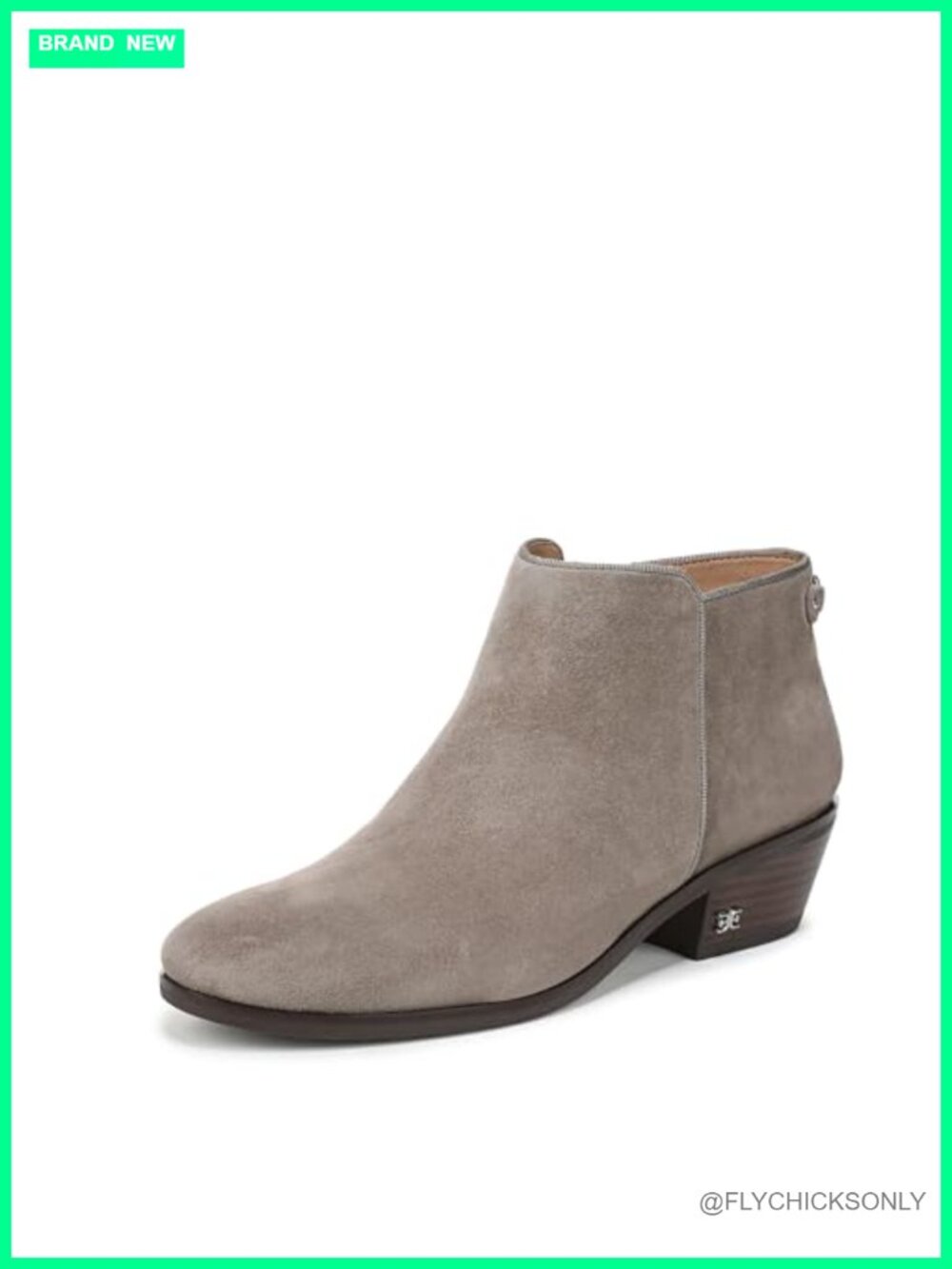 Leather Ankle Bootie Block Heel Round Toe Zipper Fall